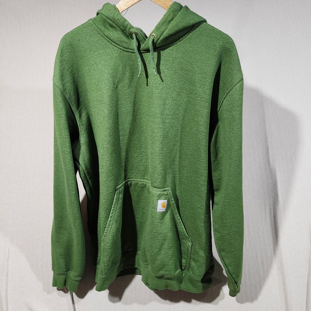 Carhartt Mens XL Loose Fit Midweight Logo Sleeve Hoodie Heather Green K288 Fall - Picture 10 of 10